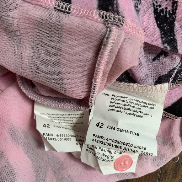 Basler sweater set size 42 large 10 us pink black sleeveless top and sweater - Picture 12 of 15